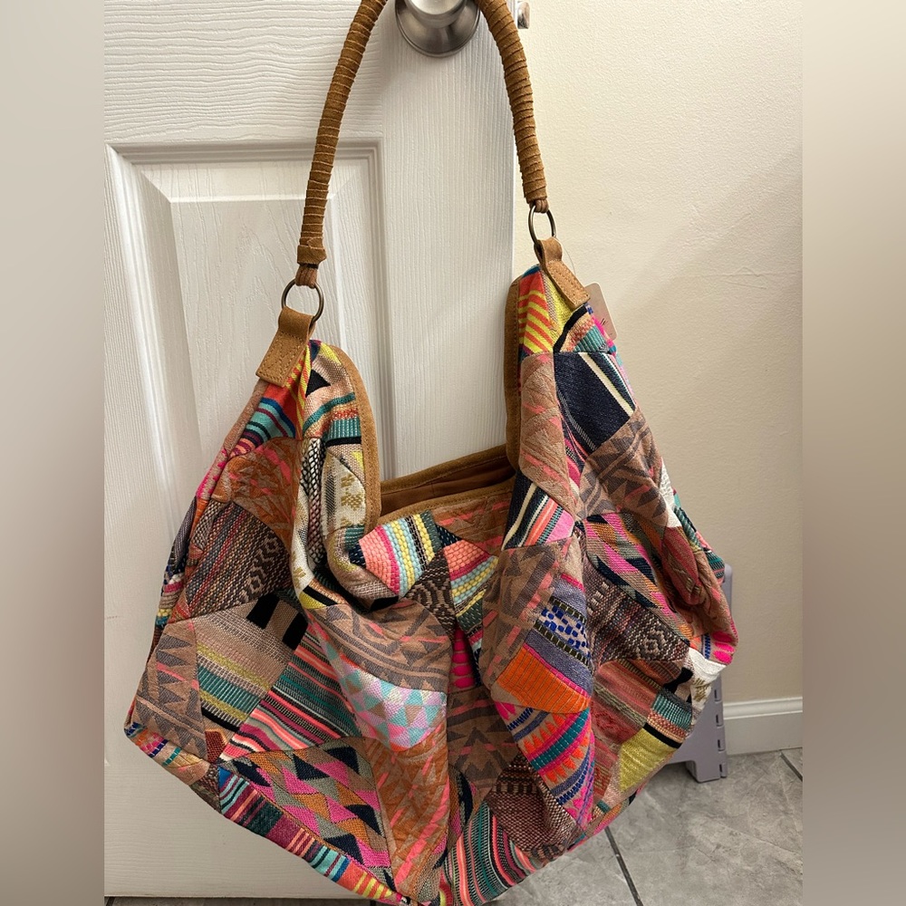 Free People technicolor tote. Limited edition!